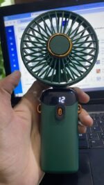 Rechargeable Hand Fan with LED Display | 5 Speed Modes Portable Mini Handy Fan for Kids & School Use - Image 7