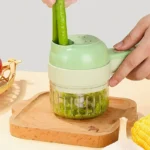 Rechargeable 4 In 1 Electric Vegetable Cutter With Multi-Function Slicer, Chopper, Grinder And Peeler For Fast Kitchen Preparation (Random Color) - Image 2