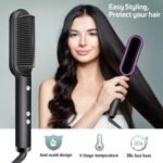 909 Hair Straightening Brush | Electric 2‑in‑1 Straightener & Curler | Heating Styling Comb | Quick 3‑Minute Styling - Image 2