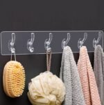 Seamless Heavy Duty Sticky Hooks | Double-Sided Adhesive | Transparent Waterproof Wall Hangers | Bathroom & Kitchen - Image 4