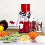 New Vegetable Cutter & Slicer Manual Kitchen Cheese Chopper Machine With 3 Sharp Drums Multifunctional Garlic Potato Shredder For Easy Food Preparation (Random Color) - Image 3