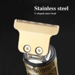 Vintage T9 Professional Hair Trimmer – USB Rechargeable Cordless Clipper for Men (Metal Body) - Image 4