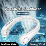 Mini Hanging Neck Fan High Wind 3 Speed Adjustable USB Charging Portable Quiet Super Long Life Outdoor Sports Office Camping (Random Color) - Image 6