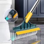 Broom Wiper 2 In 1 Dual Purpose Cleaning Tool With Strong Bristles And Built In Wiper Blade