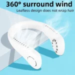 Mini Hanging Neck Fan High Wind 3 Speed Adjustable USB Charging Portable Quiet Super Long Life Outdoor Sports Office Camping (Random Color) - Image 5
