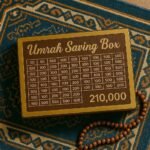 Wooden Umrah Saving Box | Premium Money Box with 210,000 Goal Tracker | Elegant Islamic Design for Charity, Donations & Umrah Fund