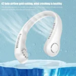 Mini Hanging Neck Fan High Wind 3 Speed Adjustable USB Charging Portable Quiet Super Long Life Outdoor Sports Office Camping (Random Color) - Image 4