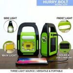 Solar Rechargeable 3-in-1 Emergency Light - Hurry Bolt Portable LED Work Light, Torch & Power Bank - Image 3