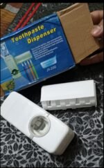 Automatic Toothpaste Dispenser With Toothbrush Holder Wall Mounted Durable Hygienic And Convenient Bathroom Accessory - Image 6
