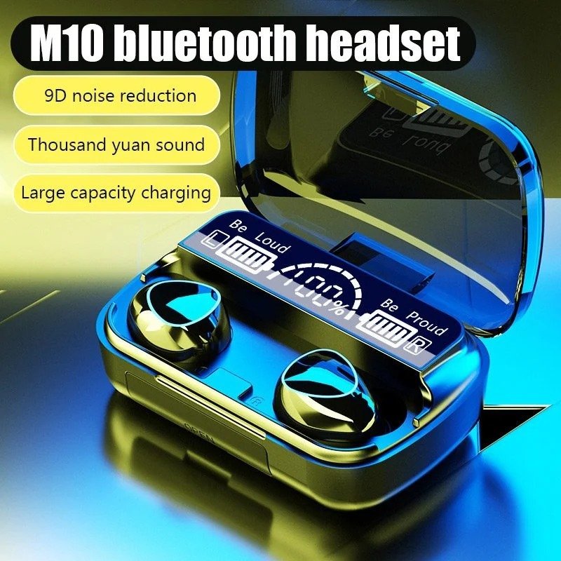 5410d345f357a923ca62010ba0a3f75f M10 TWS Bluetooth 5.3 Earbuds | Original M10 | LED Display | Wireless Earphones with Microphone - Image 1