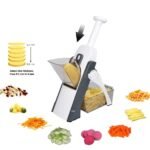 Mandoline Slicer | Safe Adjustable Vegetable Cutter | Multi‑Purpose Kitchen Chopper & Manual Grater ( Random Colour ) - Image 3