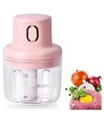 250ML Pink USB Wireless Electric Garlic Masher Sturdy Press Mincer Vegetable Chili Meat Grinder Food Chopper Kitchen Tools - Image 4