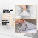 Silver Foil Kitchen Waterproof & Oil Proof Self-Adhesive Sticker Roll – Aluminum Heat Resistant Wallpaper for Stove, Cabinets & Walls (60×200cm) - Image 4
