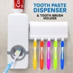 Automatic Toothpaste Dispenser With Toothbrush Holder Easy Use Bathroom Accessory - Image 2