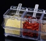 Crystal Seasoning Box With 4 Compartments And Spoons – Transparent Spice Storage Container Set For Kitchen Organization - Image 5