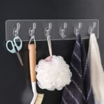 Seamless Heavy Duty Sticky Hooks | Double-Sided Adhesive | Transparent Waterproof Wall Hangers | Bathroom & Kitchen