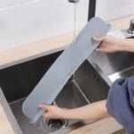 Silicone Sink Splash Guard | Flexible Water Stopper for Kitchen & Bathroom Sinks | Prevents Splashes & Spills - With Suction - 14Inch (Random Color) - Image 3