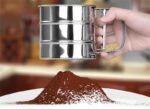Flour Sifter Stainless Steel – Double Layer Fine Mesh Baking Sifter with One-Hand Press Crank for Cakes & Pastries - Image 3