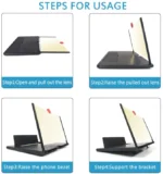 F3 Mobile Screen Magnifier | Enlarged Mobile Screen Amplifier Large Screen Eyes Protection - Size 220x180x9CM (Random Color) - Image 3