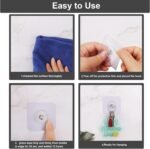 10-Pcs Self-Adhesive Wall Screws and Hanging Nails – Heavy-Duty Adhesive Wall Mount Hooks for Home and Office Use – No Drilling, Easy Installation for Hanging Frames, Keys, Towels, and More - Image 2