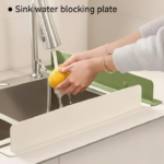 Silicone Sink Splash Guard With Suction – Flexible Water Splash Stopper for Kitchen & Bathroom Faucets, Countertops & Cleaning Protection (Random Color) - Image 3