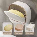 1PC Soap Box Wall Mounted Light Luxury Soap Holder Punch Free Drain Laundry Soap Box Easy Cleaning | Random Colour - Image 3
