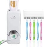 Automatic Toothpaste Dispenser With Toothbrush Holder Easy Use Bathroom Accessory - Image 6