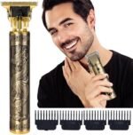 Metal Body Vintage T9 Hair Trimmer for Men – Professional USB Rechargeable Beard & Hair Cutting Machine | Precision Shaver with Powerful Motor