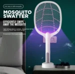 USB Rechargeable Mosquito Racket With Stand – Electric Insect Killer Bat For Indoor And Outdoor Use | Insects Killer | Mosquito Killer Racket (Random Color) - Image 2