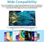 F3 Mobile Screen Magnifier | Enlarged Mobile Screen Amplifier Large Screen Eyes Protection - Size 220x180x9CM (Random Color) - Image 2
