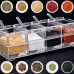 Crystal Seasoning Box With 4 Compartments And Spoons – Transparent Spice Storage Container Set For Kitchen Organization - Image 3