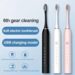 Rechargeable Electric Toothbrush With 2 Extra Heads |  USB Charging Rechargeable Total Washable Electronic Whitening Teeth Brush for Oral Care | Teethbrush - Image 2