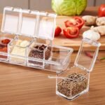 Crystal Seasoning Box With 4 Compartments And Spoons – Transparent Spice Storage Container Set For Kitchen Organization - Image 2
