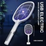 USB Rechargeable Mosquito Racket With Stand – Electric Insect Killer Bat For Indoor And Outdoor Use | Insects Killer | Mosquito Killer Racket (Random Color) - Image 5