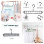 Magic Hanger Multipurpose 9 Hole Space Saving Closet Organizer – Multicolor