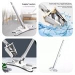 X Mop Manual Extrusion Hand-free Flat Squeeze Mop X-Type Microfiber Squeezing Twist Mop Household Cleaning Tool - Image 4