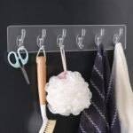 Double Row Adhesive Hook | Transparent Sticky Hook | Wall Hooks Self Adhesive Clothes Coat | Door Hanger Towel Key Holder Bathroom Kitchen Storage Sticker Hook - Image 3