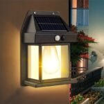 Solar Tungsten Filament Lamp Outdoor Waterproof Intelligent Induction Wall Lamp Courtyard Garden Villa Lighting(KT-666)