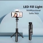 R1S Selfie Stick with Tripod | Bluetooth Foldable Selfie Rod with Remote Control for Phone Action Camera Iphone - Image 9