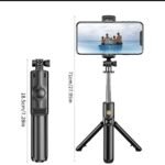 R1S Selfie Stick with Tripod | Bluetooth Foldable Selfie Rod with Remote Control for Phone Action Camera Iphone - Image 5