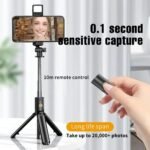 R1S Selfie Stick with Tripod | Bluetooth Foldable Selfie Rod with Remote Control for Phone Action Camera Iphone - Image 7