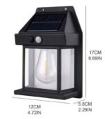 Solar Tungsten Filament Wall Lamp – Outdoor Intelligent Induction Light for Garden, Courtyard & Villa - Image 7