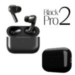 Black Pro 2 TWS Wireless Earbuds – Bluetooth 5.1, Touch Control, Noise Cancelling Charging Case