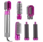 High Quality 5 In 1 Hair Styler Brush Hair Straightener Curler Blow Dryer Volumizer Negative Ionic Electric Air Wrap With Detachable Brush Heads - Image 3