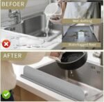 Silicone Sink Splash Guard | Flexible Water Stopper for Kitchen & Bathroom Sinks | Prevents Splashes & Spills - With Suction - 14Inch (Random Color) - Image 2