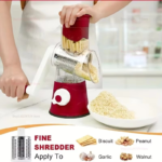 New Vegetable Cutter & Slicer Manual Kitchen Cheese Chopper Machine With 3 Sharp Drums Multifunctional Garlic Potato Shredder For Easy Food Preparation (Random Color) - Image 2
