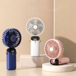 Rechargeable Hand Fan with LED Display | 5 Speed Modes Portable Mini Handy Fan for Kids & School Use - Image 4