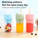 Mason Portable Mini juicer Blender With Straw Cup | Juicer Portable Outdoor Juicing Cup | Home Mini Cordless Juicer (Random Color)