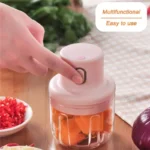 250ML Pink USB Wireless Electric Garlic Masher Sturdy Press Mincer Vegetable Chili Meat Grinder Food Chopper Kitchen Tools - Image 3