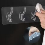 Seamless Heavy Duty Sticky Hooks | Double-Sided Adhesive | Transparent Waterproof Wall Hangers | Bathroom & Kitchen - Image 3